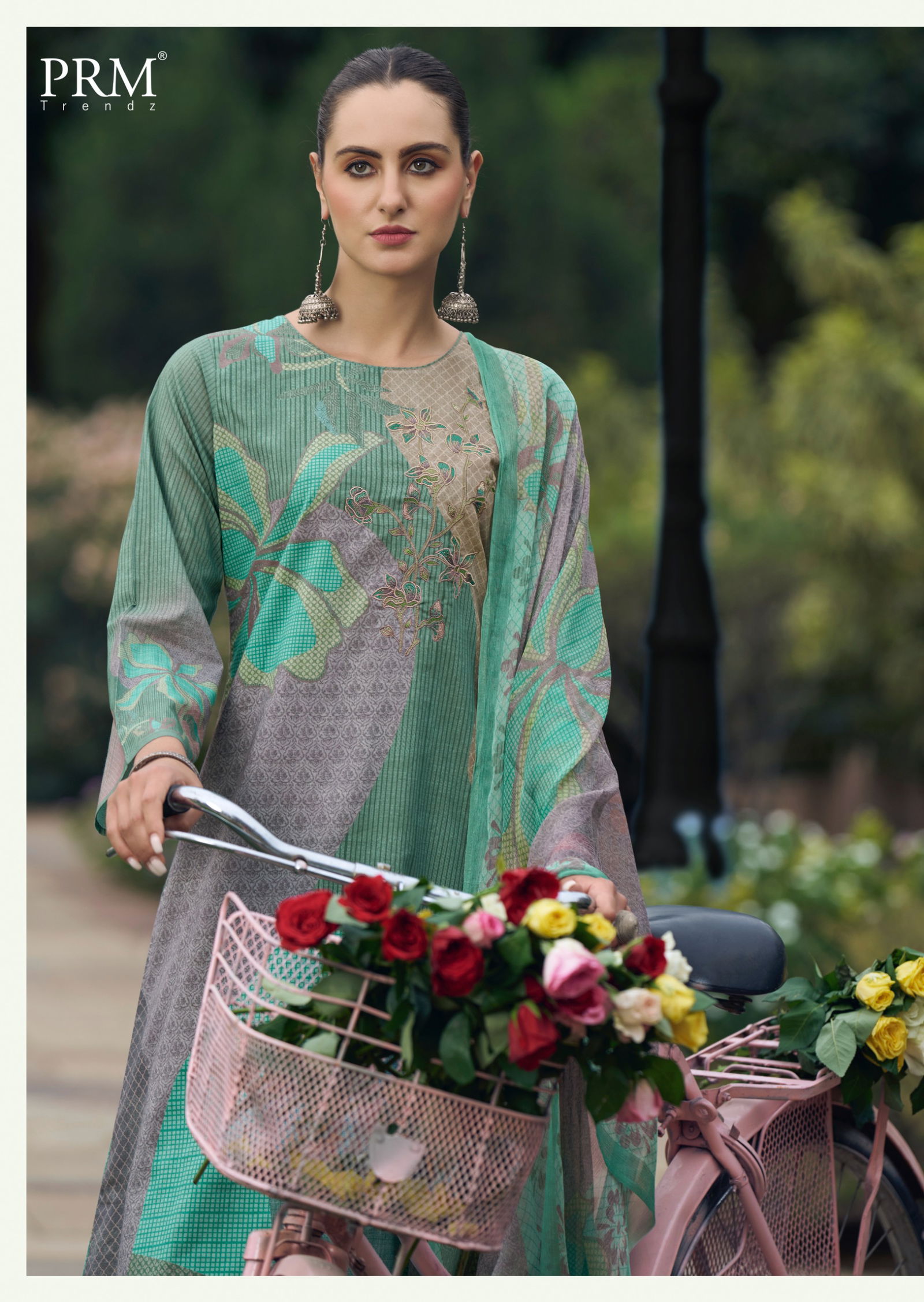 Maritza By Prm Fancy Work Printed Lawn Cotton Dress Material Wholesale Market In Surat